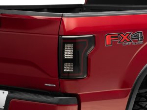 Ford F-150 LED Taillights - Rear - Raxiom - Sequential Turn Signals - Smoked - `15-`17