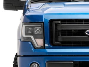 Ford F-150 LED Headlights - Raxiom - Axial G4 Light Bar Switchback Projector - Black Housing - `09-`14