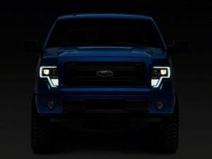 Ford F-150 LED Headlights - Raxiom - Axial G4 Light Bar Switchback Projector - Black Housing - `09-`14