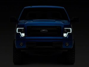 Ford F-150 LED Headlights - Raxiom - Axial G4 Light Bar Switchback Projector - Black Housing - `09-`14