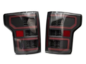 Ford F-150 LED Taillights - Rear - Raxiom - Axial Series with Sequential Turn Signals - Black Housing with Clear Lens - `18-`20