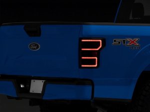 Ford F-150 LED Taillights - Rear - Raxiom - Axial Series with Sequential Turn Signals - Black Housing with Clear Lens - `18-`20