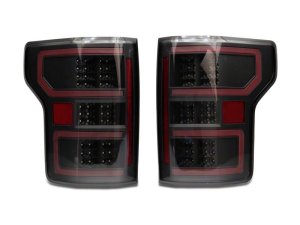 Ford F-150 Tail Lights - Rear - Raxiom - LED, Clear Lens - Black - `18-`20