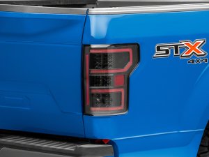 Ford F-150 Tail Lights - Rear - Raxiom - LED, Clear Lens - Black - `18-`20