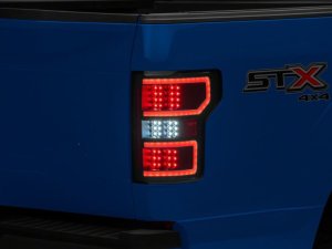 Ford F-150 Tail Lights - Rear - Raxiom - LED, Clear Lens - Black - `18-`20