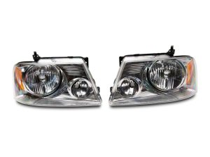 Ford F-150 LED Headlights - Front - Raxiom - Axial Series OEM Style - Chrome - `04-`08