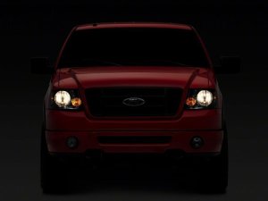 Ford F-150 LED Headlights - Raxiom - Axial Series OEM Style - Chrome Housing-Smoked Lens - `04-`08