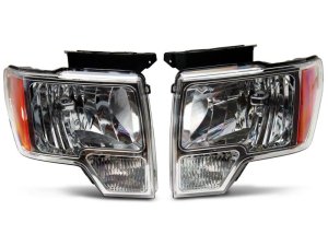 Ford F-150 LED Headlights - Raxiom - OEM Style - Chrome Housing - `09-`14