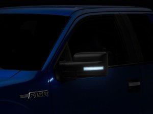 Ford F-150 Side Mirrors - Raxiom - Axial Series White LED Mirror Turn Signal - Black - `09-`14