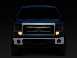 Ford F-150 Side Mirrors - Driver and Passenger Side - Raxiom - Axial Series White LED Mirror Turn Signal - Smoked - `09-`14