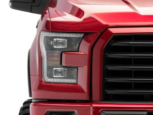 Ford F-150 LED Headlights - Raxiom - Projector with LED Amber DRL - Black - `15-`17
