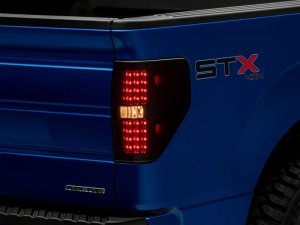Ford F-150 LED Tail Lights - Rear - Raxiom - Axial Series - Black Housing, Smoked Lens - `09-`14