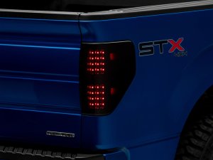 Ford F-150 LED Tail Lights - Rear - Raxiom - Axial Series - Black Housing, Smoked Lens - `09-`14