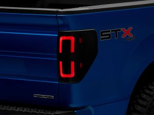 Ford F-150 LED Tail Lights - Rear - Raxiom - Halo Style - Smoked - `09-`14