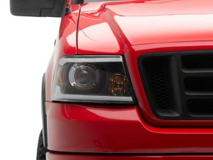 Ford F-150 LED Headlights - Raxiom - Axial Series Projector with SEQL LED Bar - Black Housing with Clear Lens - `04-`08