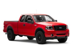 Ford F-150 LED Headlights - Raxiom - Axial Series Projector with SEQL LED Bar - Black Housing with Clear Lens - `04-`08