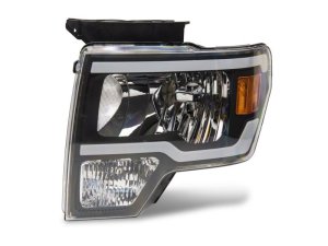 Ford F-150 LED Headlights - Raxiom - Axial Series with LED Bar - Black Housing, Clear Lens - `09-`14