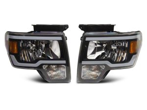 Ford F-150 Headlights - Raxiom - SEQL LED Bar - Black Housing with Clear Lens - `09-`14