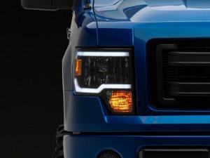 Ford F-150 Headlights - Raxiom - SEQL LED Bar - Black Housing with Clear Lens - `09-`14