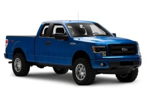 Ford F-150 LED Headlights - Raxiom - Axial Series Projector Headlights w/ LED Light Bar - Black Housing - `09-`14