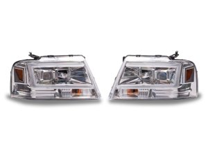 Ford F-150 LED Headlights - Raxiom - Axial Series Projector - Chrome Housing - `04-`08