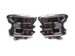 Ford F-150 LED Headlights - Raxiom - XR Series with DRL - Black Housing - `15-`17