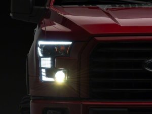 Ford F-150 LED Headlights - Raxiom - XR Series with DRL - Black Housing - `15-`17