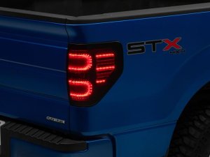 Ford F-150 LED Taillights - Raxiom - Axial Series - Black Housing- Smoked Lens - `09-`14