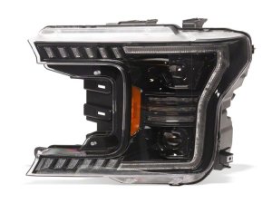 Ford F-150 LED Headlights - Raxiom - Halo Surround with White DRL - Black - `18-`20