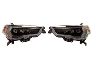 Toyota 4Runner LED Headlights - Raxiom - CXR Series with Amber DRL - Black - `14-`24