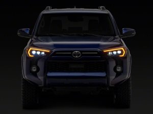 Toyota 4Runner LED Headlights - Raxiom - CXR Series with Amber DRL - Black - `14-`24