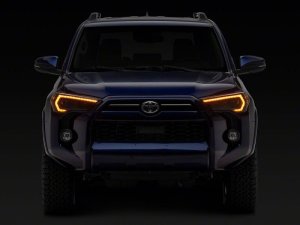 Toyota 4Runner LED Headlights - Raxiom - CXR Series with Amber DRL - Black - `14-`24