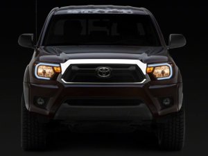 Toyota Tacoma LED Headlights - Raxiom - Axial Series w/ LED Bar, Black Housing - `12-`15