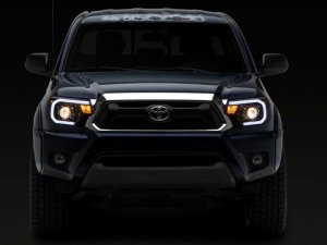 Toyota Tacoma LED Headlights - Raxiom - Axial Projector with SEQL LED Bar - Black Housing - `12-`15