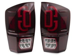 Toyota Tacoma LED Taillights - Raxiom - Sequential, XW Series - Black Housing - Red Lens - `16-`23
