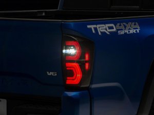 Toyota Tacoma LED Taillights - Rear - Raxiom - Deuce - Black Housings with Smoked Lenses - `16-`23
