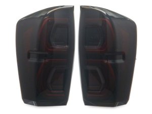 Toyota Tacoma LED Taillights - Rear - Raxiom - Deuce - Black Housings with Smoked Lenses - `16-`23