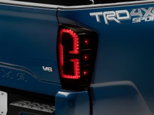 Toyota Tacoma LED Taillights - Rear - Raxiom - Black Housing - Smoked Lens - `16-`23