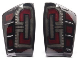 Toyota Tacoma LED Taillights - Rear - Raxiom - Black Housing - Smoked Lens - `16-`23