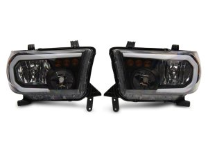 Toyota Tundra LED Headlights - Raxiom - Axial Series w/ LED Bar - `07-`13