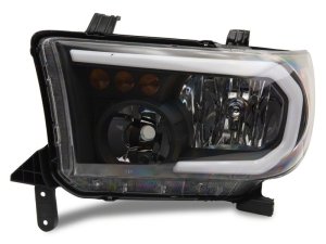 Toyota Tundra LED Headlights - Raxiom - Axial Series w/ SEQL LED Bar, Black Housing, Clear Lens - Black - `07-`13