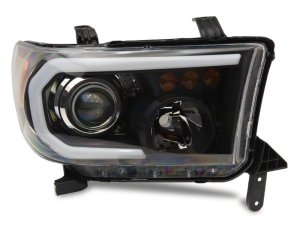 Toyota Tundra LED Headlights - Raxiom - Axial Projector with SEQL LED Bar - Black Housing - `07-`13
