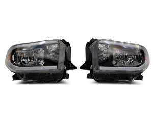Toyota Tundra LED Headlights - Raxiom - Axial Series w/ LED Bar - Clear Lens - Black Housing - `14-`21