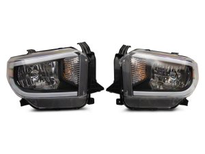 Toyota Tundra LED Headlights - Raxiom - Axial Series with SEQL LED Bar - Black - `14-`21
