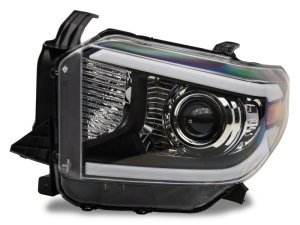 Toyota Tundra LED Headlights - Raxiom - Axial Series Projector with LED Bar - Black - `14-`21