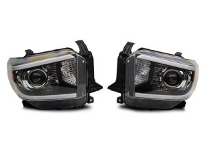 Toyota Tundra LED Headlights - Raxiom - Axial Series Projector with LED Bar - Black - `14-`21