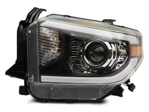 Toyota Tundra LED Headlights - Raxiom - Axial Projector Headlights w/ SEQL LED Bar - Black Housing - `14-`21