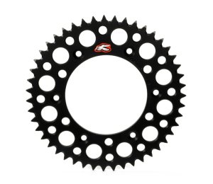 Kawasaki KX 250 Rear Sprocket - Renthal - Grooved, 520-49P Teeth, Ultralight - Black - `92-`05