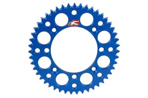 Yamaha YZ85 Rear Sprocket - Renthal - Grooved, 428-52P Teeth - Blue - `02-`17