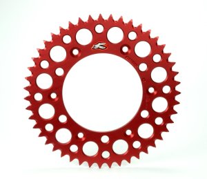 Honda XR 400R Rear Sprocket - Renthal - Grooved 520-47P Teeth - Red - `96-`04 Honda XR 400R Rear Sprocket - Renthal - Grooved 520-47P Teeth - Red - `96-`04